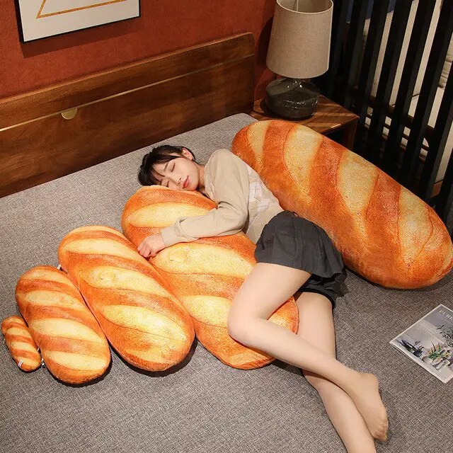 20/50/70CMS Realistic French Bread Pillow Premium Cuddle Plush Toy CP26